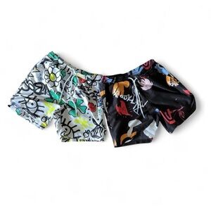 No Boundaries Multicolor Graphic Men's Shorts
